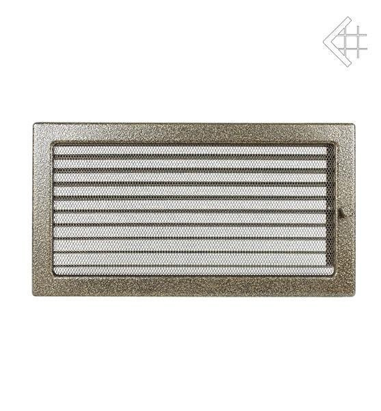 Вентиляционная решетка для камина Kratki 22х37 черная/латунь пористая с жалюзи 22/37CZX