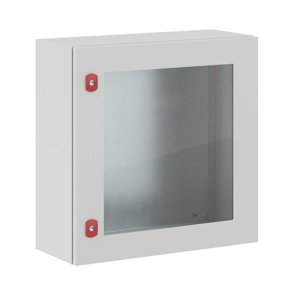 Шкаф электротехнический настенный DKC ST, IP66, 600х600х250 мм (ВхШхГ), дверь: стекло, корпус: сталь листовая, цвет: серый, с монтажной панелью, (R5STX0669)