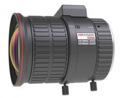 Объектив HIKVISION, вариофокальный, 1/1,8’, длина объектива: 75 мм, Ø: 55 мм , ИК-фильтр, объе-в: 8 Мп, F 1,5, управление диафрагмой: автоматическое, рабочее расстояние: 0,1 м, цвет: чёрный, (HV3816D-8MPIR)
