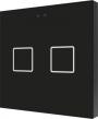 Выключатель сенсорный Zennio ZVI-F2-A KNX Flat F2, 2-кнопочный, LED индикация, 2хAI/DI, термостат, датчик температуры, датчик приближения, пластиковая рамка, 81х81х9мм, в уст. коробку, цвет черный