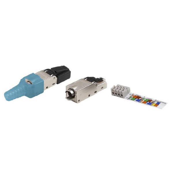Коннектор DKC RAM telecom, RJ45, кат. 6A, экр., 1 шт, цвет: серебристый, поворотный