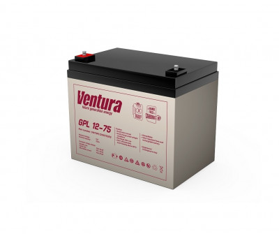 Аккумулятор для ИБП Ventura GPL, 211х168х260 мм (ВхШхГ),  необслуживаемый свинцово-кислотный,  12V/77 Ач, цвет: серый, (GPL 12-75)