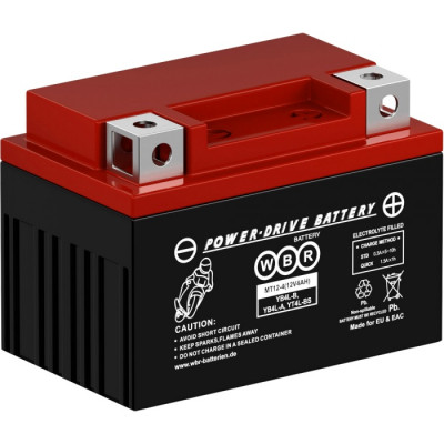 Аккумулятор для ИБП WBR MT, 85х70х113 мм (ВхШхГ),  необслуживаемый свинцово-кислотный,  12V/4 Ач, (MT12-4)