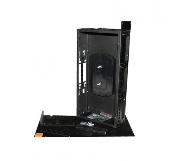 Коммутационная панель ВО Hyperline FO-19R, 1HU, портов: 24 SC, duplex LC, ST, FC  невыдвижная, цвет: чёрный, со сплайс-кассетой, без пигтейлов