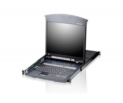 Переключатель KVM Aten, Altusen, портов: 16, 440х482х760 мм (ВхШхГ), USB, RJ45, PS/2, цвет: чёрный