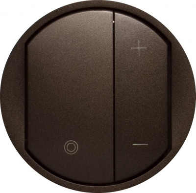 Лицевая панель для светорегулятора Legrand Celiane, 146х97 мм (ВхШ), кол-во клавиш: 2, для диммера, цвет: графит, (LEG.065283)