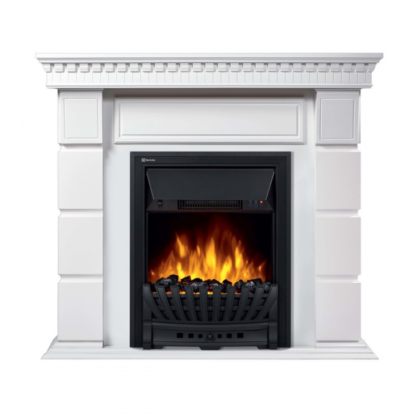 Электрокамин с классическим очагом 2D Electrolux EFP/P-1020LS с порталом Firelight Elegante Classic белый