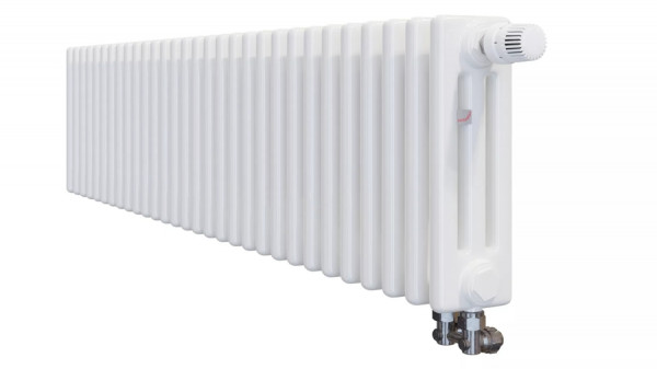 Стальной трубчатый радиатор 3-колончатый Zehnder Charleston Completto 3037/30/V001/RAL 9016