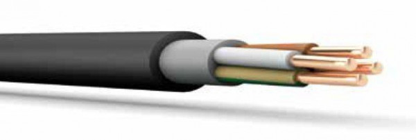 Кабель силовой огнестойкий, не распространяющий горение, с низким дымо- и газовыделением ВВГнг(А)-LS 5х1,5 ЗП. ГОСТ ККЗ