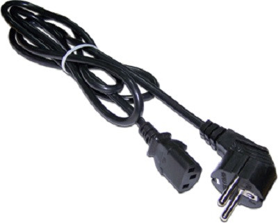Шнур для блока питания Lanmaster, IEC 60320 С13, вилка Schuko, 5 м, 10А, цвет: чёрный