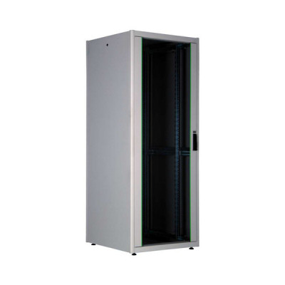 Шкаф телекоммуникационный напольный Lande DYNAmic Basic, IP20, 47U, 2232х800х800 мм (ВхШхГ), дверь: стекло, задняя дверь: металлическая стенка, боковая панель: сплошная съемная, разборный, цвет: серый, (LN-DB47U8080-LG-111-F)