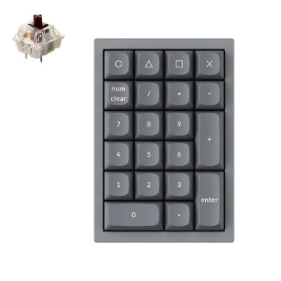 Keychron Механическая клавиатура QMK Q0, Gateron G Pro Brown Switch, Hot Swap, Grey