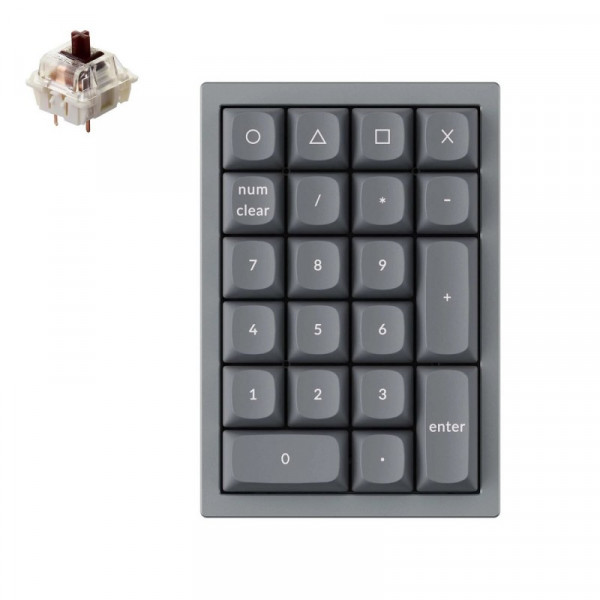 Keychron Механическая клавиатура QMK Q0, Gateron G Pro Brown Switch, Hot Swap, Grey