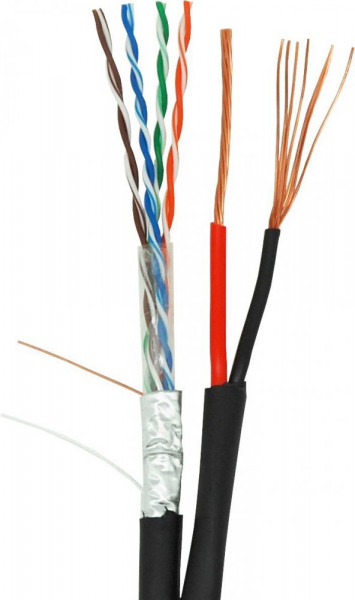 Кабель NETLAN EC-UF004-5E-PC150-PE-BK