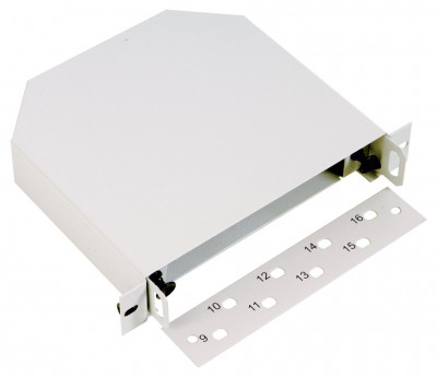 Бокс оптический ЦМО БОН, портов: 8, LC, ST, до 16 хОВ, 1U, 44х223х254 мм (ВхШхГ), цвет: серый, для 10" оборудования, (БОН-М-10)