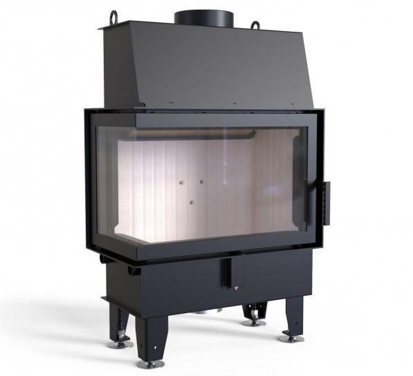 Угловая левая дровяная топка DEFRO HOME IMPULS SM BL, угловое стекло слева