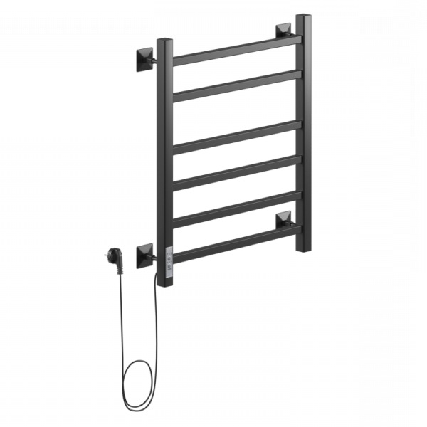 Электрический полотенцесушитель Ника STEP-2 60/40 RAL9005 черный матовый левый тэн