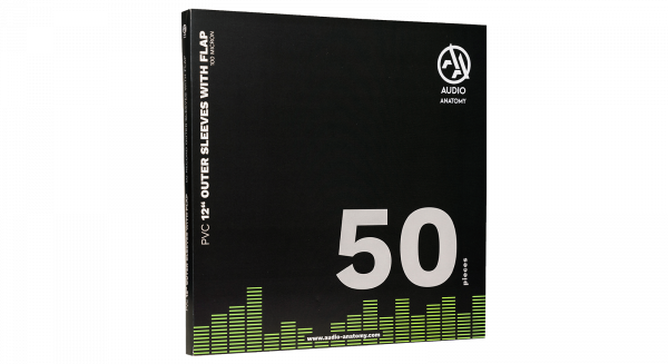 Внешние конверты Audio Anatomy 50 X 12" PVC WITH FLAP OUTER SLEEVES - 100 MICRON