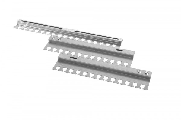 Организатор коммутационных шнуров ЦМО, 19", 2HU, 80х18х67,6 мм (ВхШхГ), горизонтальный, регулируемая глубина, для шкафов и стоек, цвет: серый