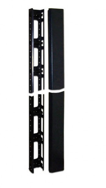 Направляющая TWT, способ монтажа: вертикальный, комплект 2 шт, 18U, 104х11,5 мм (ШхГ), для шкафов, оцинкованная сталь, цвет: чёрный