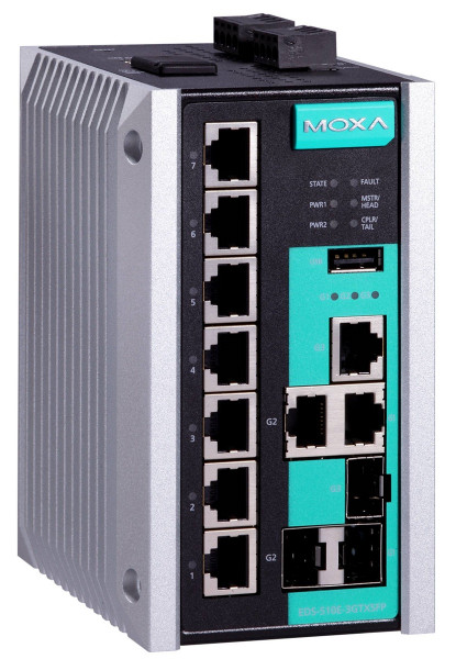 Коммутатор MOXA, EDS-510E-3GTXSFP