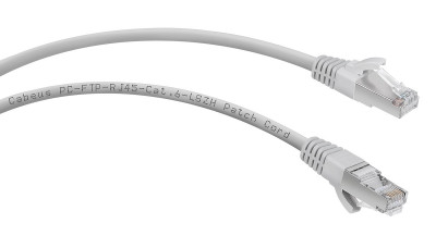 Шнур коммутационный Cabeus, кат. 6, экр., F/UTP, RJ45/RJ45, d 6,2 15м, LSZH, AWG24 серый, (PC-FTP-RJ45-Cat.6-15m-LSZH)