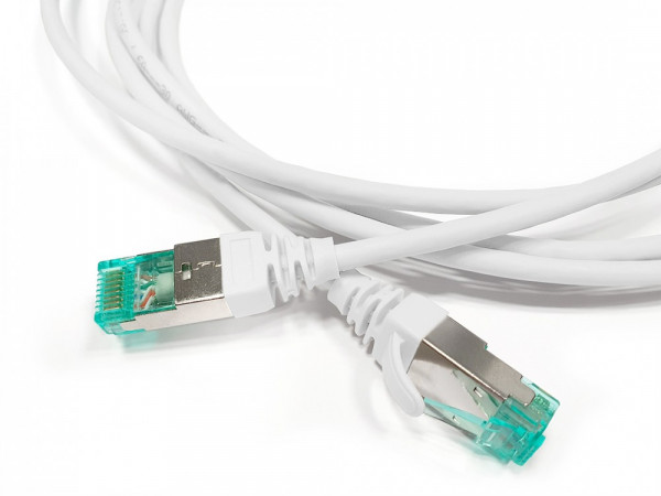 Шнур коммутационный Hyperline, кат. 6A, экр., S/FTP, RJ45/RJ45, d 4,5 3м, LSZH, AWG30 белый, (PC-LPT-SFTP-RJ45-RJ45-C6A-3M-LSZH-WH)