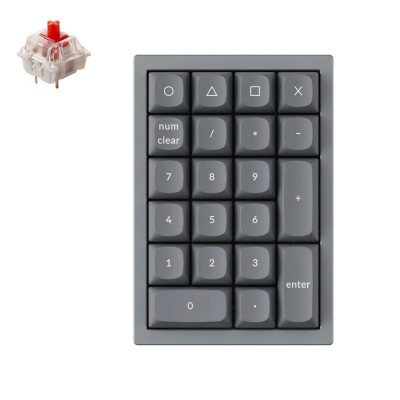 Keychron Механическая клавиатура QMK Q0, Gateron G Pro Red Switch, Hot Swap, Grey
