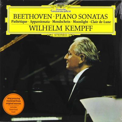 Виниловая пластинка Wilhelm Kempff, Beethoven: Piano Sonata No.8 In C Minor, Op.13 -"Pathetique"; Piano Sonata No.14 In C Sharp Minor, Op.27 No.2 -"Moonlight"; Piano Sonata No.23 In F Minor, Op.57 -"Appassionata"