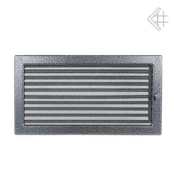 Вентиляционная решетка для камина Kratki 22х37 черная/хром пористая с жалюзи 22/37CSX