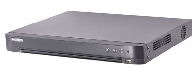 Видеорегистратор HIKVISION, каналов: 8, H.265+/H.265/H.264+/H.264, 2x HDD, звук Да, порты: HDMI, 2x USB, VGA, CVBS, память: 8 ТБ, питание: 48VDC, с поддержкой PoC камер
