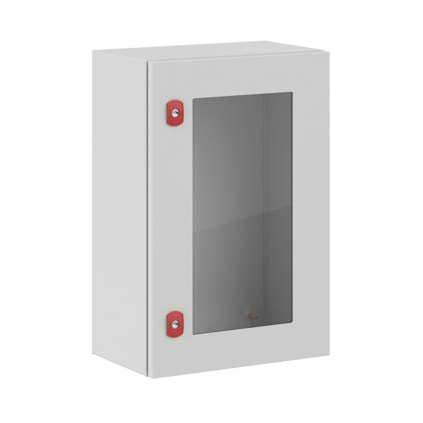 Шкаф электротехнический настенный DKC ST, IP66, 600х400х250 мм (ВхШхГ), дверь: стекло, корпус: сталь листовая, цвет: серый, с монтажной панелью, (R5STX0649)