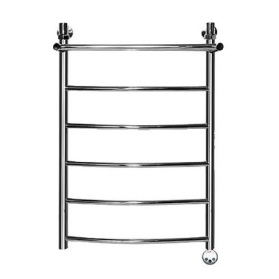 Электрический полотенцесушитель Ника ЛД/ВП Электрическая Лесенка Дуга/Верхняя Полка 80х50 -6 прав