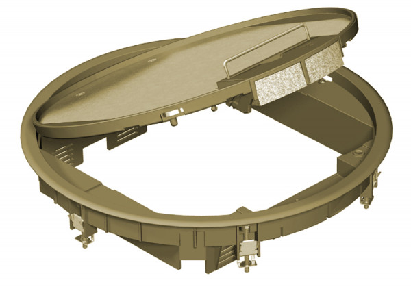 Люк напольный BETTERMANN GESR9, пластик, с ручкой, 60х324 мм (ВхШ), модулей: 12, в фальш-пол, цвет: бежевый