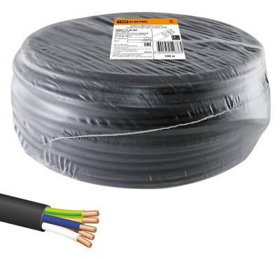 Кабель силовой огнестойкий, не распространяющий горение, с низким дымо- и газовыделением ВВГнг(А)-LS 5х2,5 ок(N, PE)-0,66 ГОСТ