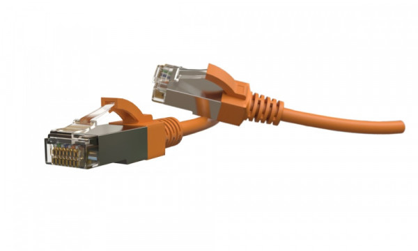 Шнур коммутационный Hyperline, кат. 6, экр., S/FTP, RJ45/RJ45, d 5,6 1.5м, LSZH, AWG28 оранжевый, (PC-LPT-SFTP-RJ45-RJ45-C6-1.5M-LSZH-OR)