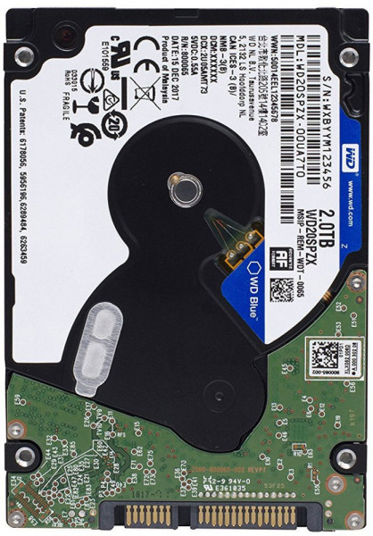 Жёсткий диск 2Tb SATA-III WD Blue (WD20SPZX)