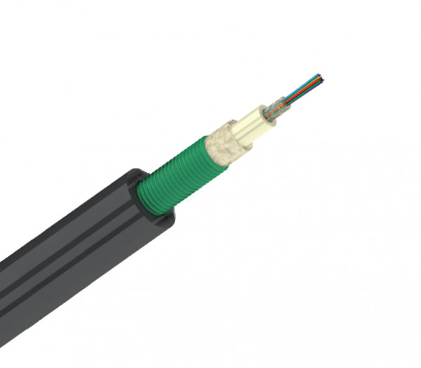 Кабель волоконно-оптический Eurolan U01 UNI Tube,  24хОВ, OM2 50/125, PE, Ø 9,6мм, универсальный, бронированный, упрочняющие стекловолоконные нити, цвет: чёрный