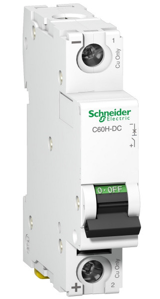 Автоматический выключатель Schneider Electric Acti 9, 2 модуль, DC класс, 1P, 0,5А, 6кА, (A9N61500)