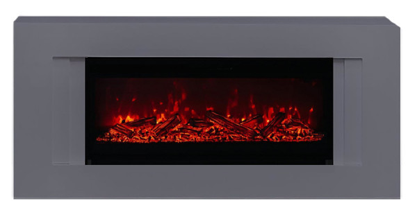 Линейный электрокамин Elekam Lines графит грей с очагом Pulsar 38