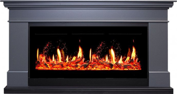 Линейный электрокамин Royal Flame California Graphite Grey серый графит c очагом 5D V-ART 40