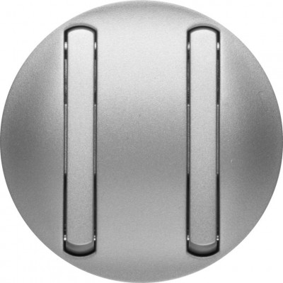 Лицевая панель для выключателя Legrand Celiane, 146х97 мм (ВхШ), без подсветки, кол-во клавиш: 2, тонкая клавиша, цвет: титан, (LEG.065102)