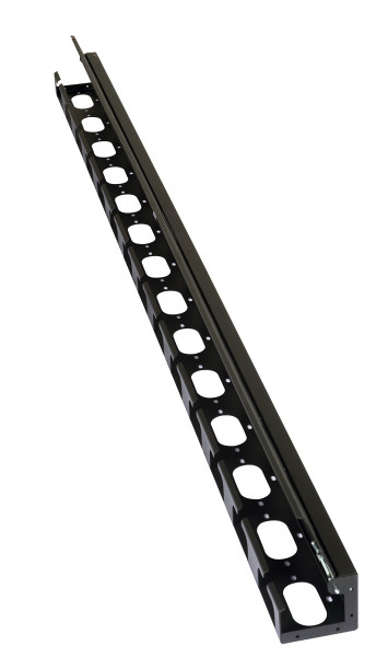 Организатор коммутационных шнуров Datarex, 47HU, 800 мм Ш, вертикальный, для шкафов, цвет: чёрный, (2 шт в упаковке)