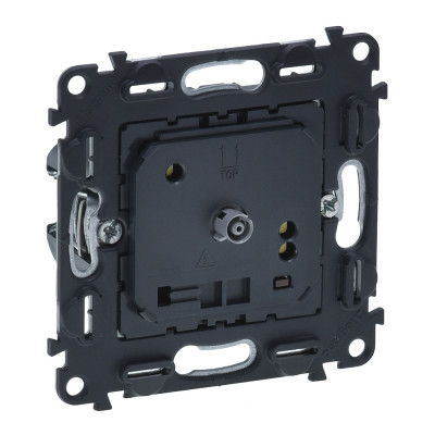 Термостат Legrand Valena Life/Allure, 1, 16А, 71х71 мм (ВхШ), цвет: чёрный, с датчиком, винтовые зажимы (752034)