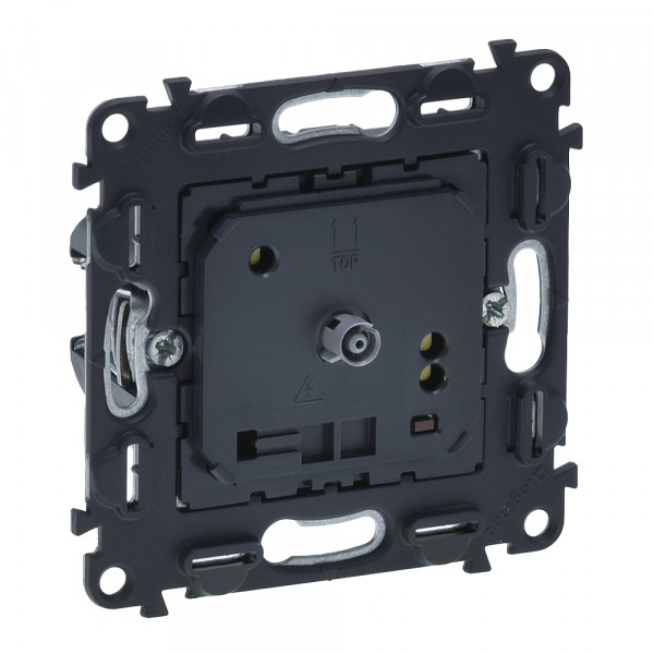 Термостат Legrand Valena Life/Allure, 1, 16А, 71х71 мм (ВхШ), цвет: чёрный, с датчиком, винтовые зажимы (752034)