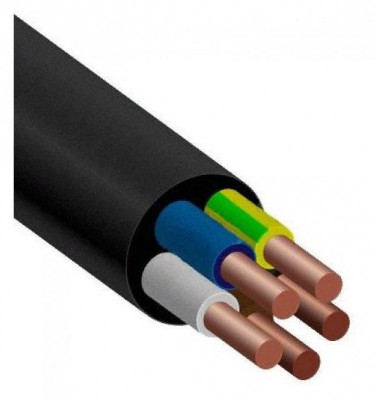 Кабель силовой, не распространяющий горение, с низким дымо- и газовыделением ВВГнг(А)-LS 5х10 ОК (N PE) 0,66кВ Агрокабель (10023)