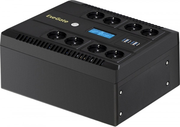 ИБП ExeGate NEO Smart LHB-1000.LCD.AVR.8SH.CH.USB