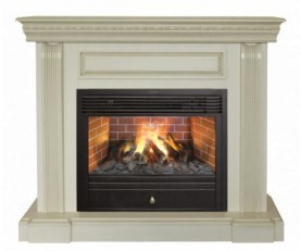 Электрокамин с широким очагом 3D Real-Flame Bogema 26 WT-619G с очагом 3D Novara