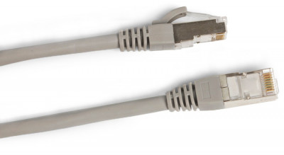 Шнур коммутационный Hyperline, кат. 6, экр., STP, RJ45/RJ45, d 6,2 3м, LSZH, AWG24 серый, (PC-LPM-STP-RJ45-RJ45-C6-3M-LSZH-GY)