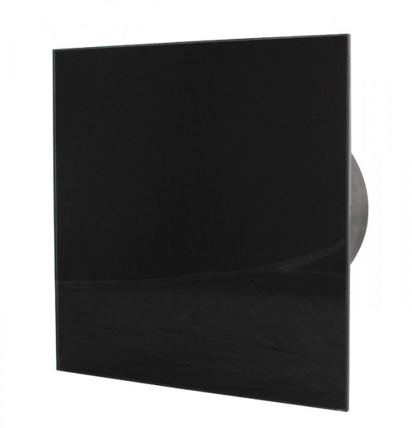 Вытяжка для ванной диаметр 100 мм Mmotors ММ-Р 06 стекло прямое 105 м3/ч 14 Вт обратный клапан/черный глянец